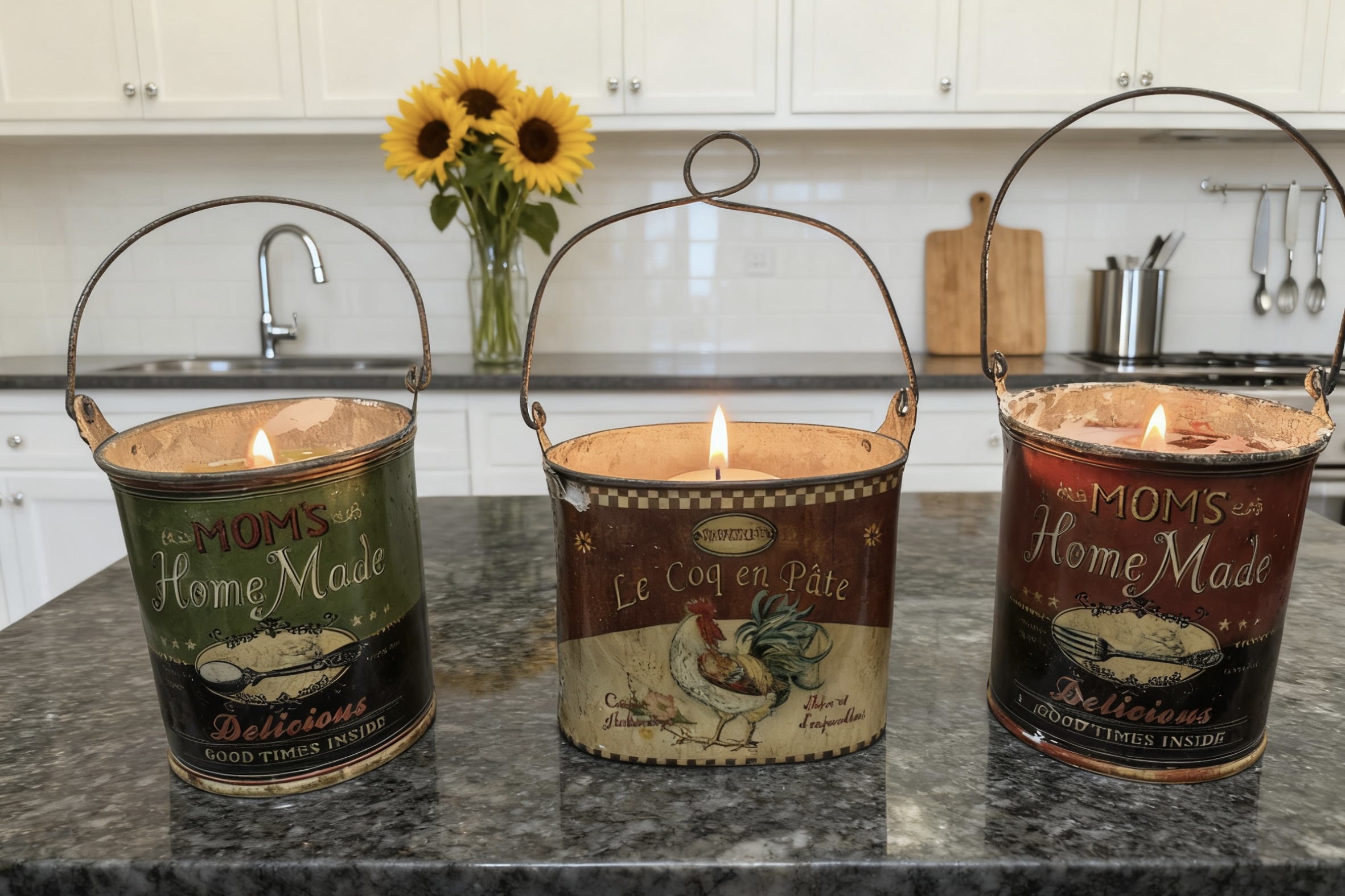 Kitchen Vibe Tin Bucket Filled Candle Collecion (8)